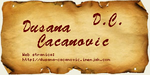 Dušana Cacanović vizit kartica